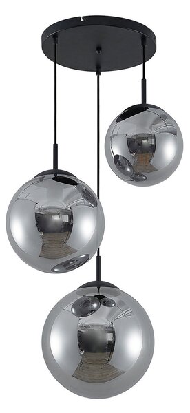 Függőlámpa Lindby, Teeja, dimmable, Szürke, Nappali, Üveg, Vintage