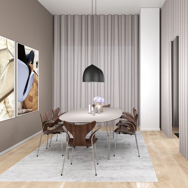 Függőlámpa FRITZ HANSEN, Suspence P2, dimmable, Fekete, Nappali, Fém, Dizájn
