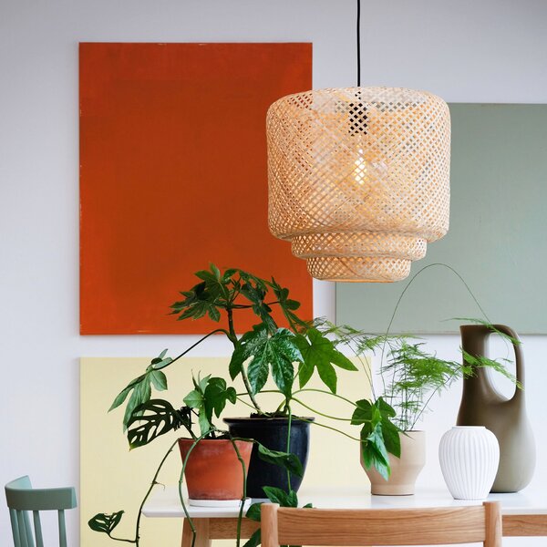 Függőlámpa Dyberg Larsen, Boom, dimmable, Fa, Nappali, Bambusz, Skandináv