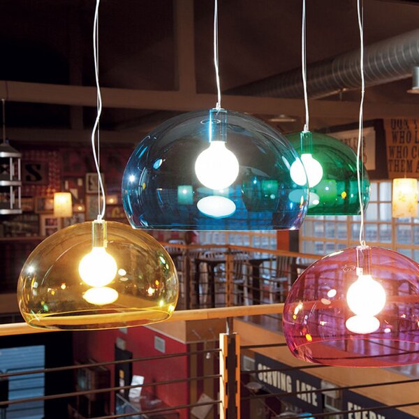 Függőlámpa Kartell, FL/Y, dimmable, Zöld, Nappali, Műanyag, Dizájn