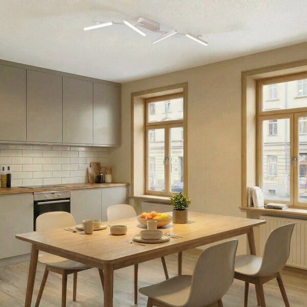 Mennyezeti Lámpa Lindby, Eldrin, dimmable, Fehér, Nappali, Fém, Modern