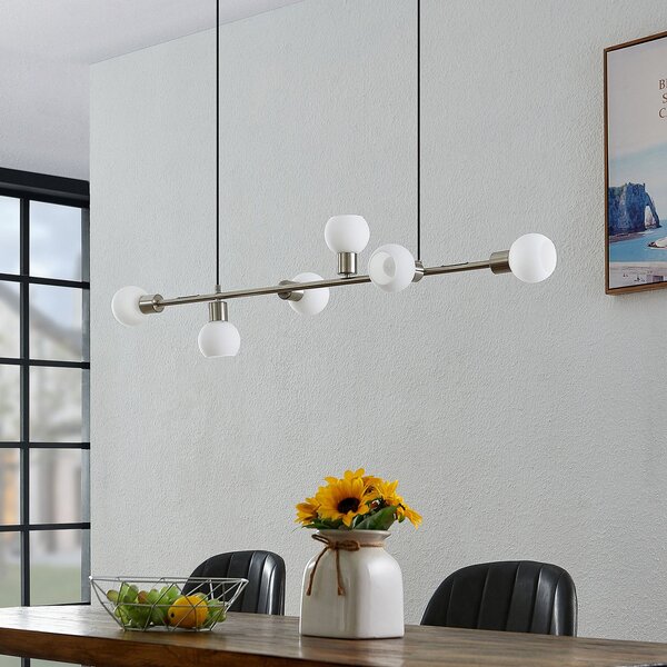 Függőlámpa Lindby, Biscala, dimmable, Fémes, Nappali, Fém