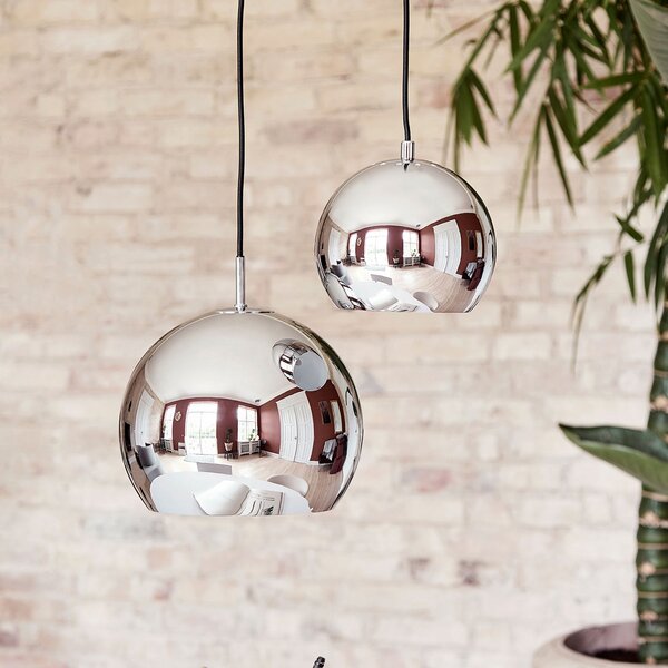 Függőlámpa FRANDSEN, Ball, dimmable, Fémes, Nappali, Fém, Dizájn