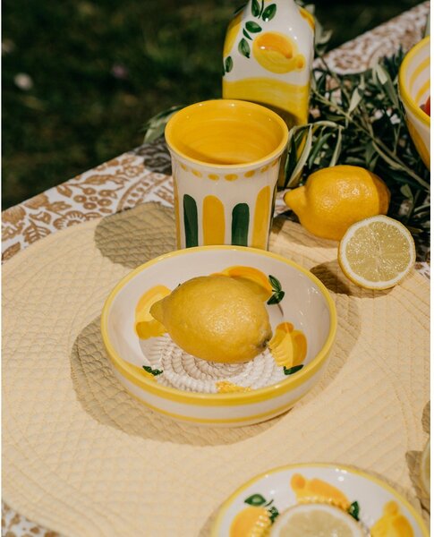 Citromcsepp mediterrán kerámia reszelős salátástál 15 cm