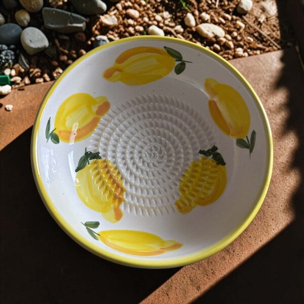 Citromcsepp mediterrán kerámia reszelős salátástál 15 cm
