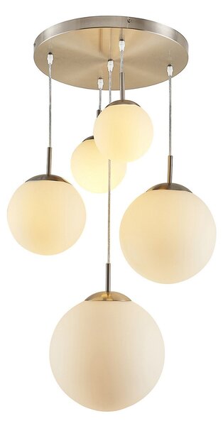 Függőlámpa Lindby, Heleska, dimmable, Szürke, Nappali, Fém, Modern