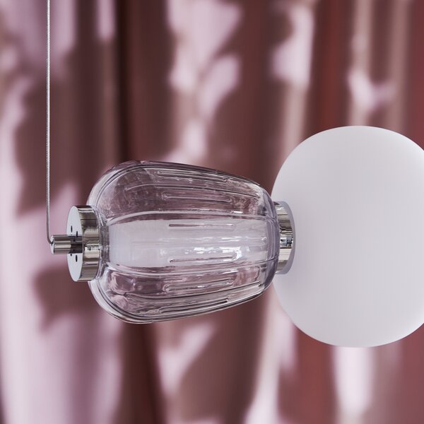 Függőlámpa LOOM DESIGN, Pearl 7, dimmable, Szürke, Nappali, Üveg, Modern