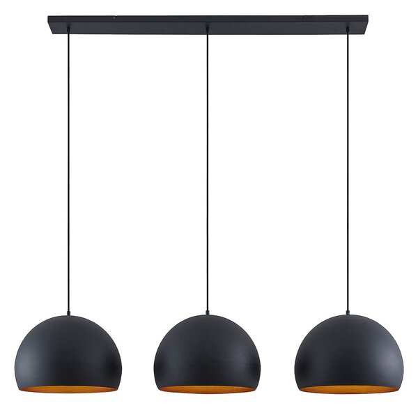 Függőlámpa Lindby, Tarjei, dimmable, Fekete, Nappali, Fém, Modern