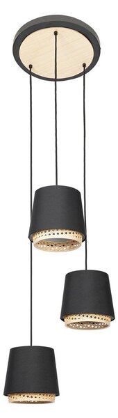 Függőlámpa Lindby, Ananya, dimmable, Fekete, Nappali, Fém, Vidéki otthon / Rusztikus