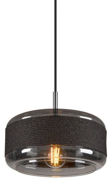 Függőlámpa SLV, Pantilo Rope 27, dimmable, Fekete, Nappali, Üveg, Modern