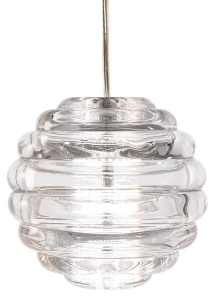 Függőlámpa Tom Dixon, Press Sphere, dimmable, Átlátszó, Nappali, Üveg, Dizájn