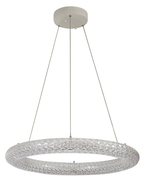 Függőlámpa Lucande, Tumata, dimmable, Átlátszó, Nappali, Műanyag, Modern