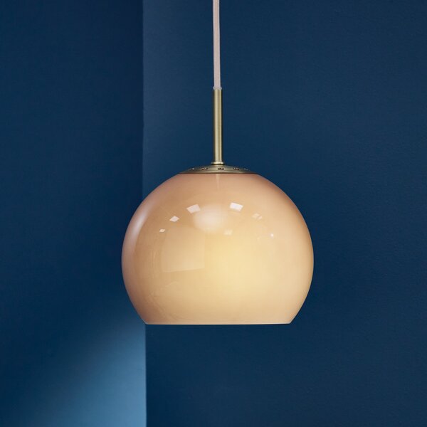 Függőlámpa FRANDSEN, Ball, dimmable, Barna / Rozsdabarna, Nappali, Üveg, Dizájn