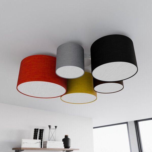 Mennyezeti Lámpa Lindby, Laurenz, dimmable, Többszínű, Nappali, Szövet / Textília, Modern