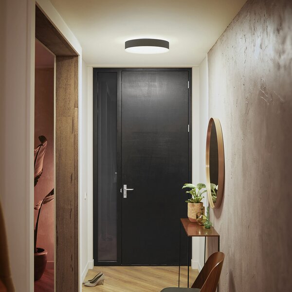Mennyezeti Lámpa Philips Hue, Philips Hue, dimmable, Fekete, Nappali, Fém, Modern