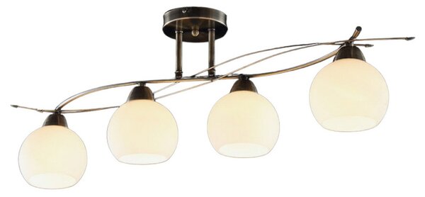 Mennyezeti Lámpa Lindby, Leanda, dimmable, Bronz / Öreg Sárgaréz, Nappali, Üveg, Modern