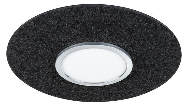 Mennyezeti Lámpa Paulmann, Tulga, dimmable, Fekete, Nappali, Szövet / Textília, Modern