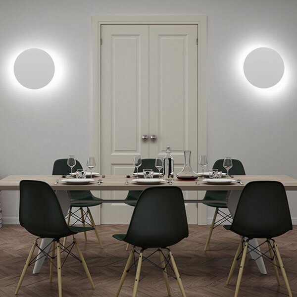 Fali Lámpa Rotaliana, Collide, dimmable, Fehér, Nappali, Fém, Dizájn
