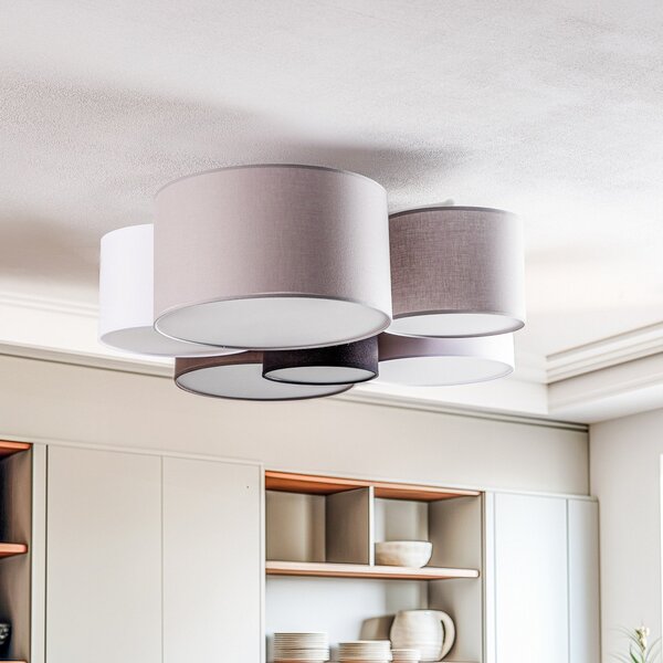 Mennyezeti Lámpa Euluna, Lodge, dimmable, Többszínű, Nappali, Szövet / Textília, Modern