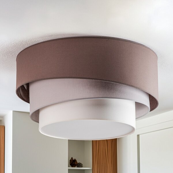 Mennyezeti Lámpa Euluna, Trio Max, dimmable, Barna / Rozsdabarna, Nappali, Szövet / Textília, Modern