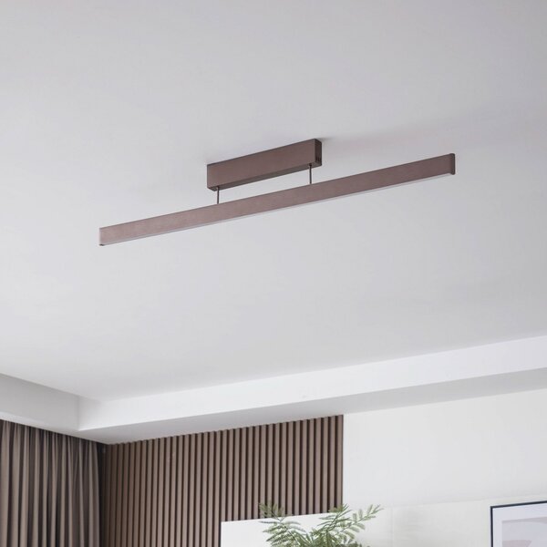 Mennyezeti Lámpa Lucande, Mylosh, dimmable, Barna / Rozsdabarna, Nappali, Alumínium, Modern