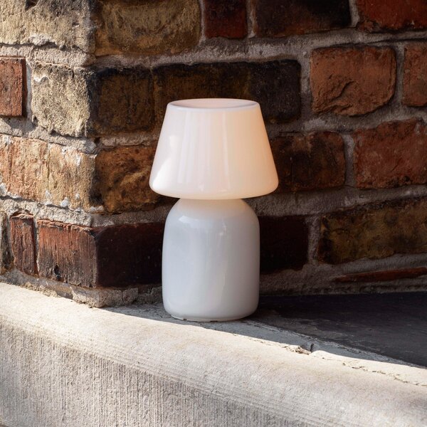 Kültéri Lámpa HAY, Apollo Portable, dimmable, Fehér, Nappali, Üveg, Dizájn