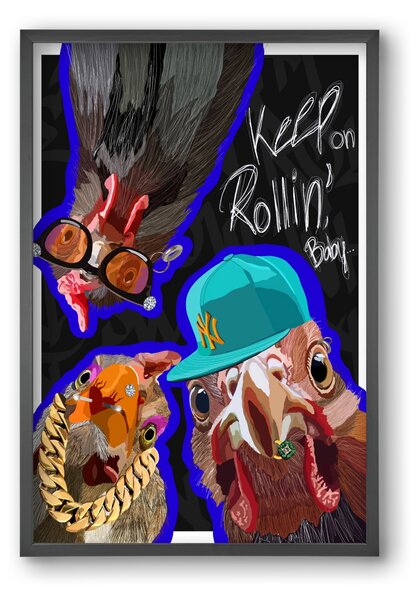 Keep on rollin', baby - falikép keretben | artbridge