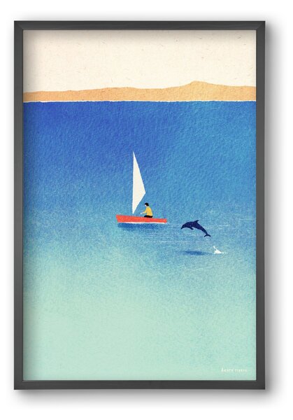 My dolphin friend - falikép keretben | artbridge