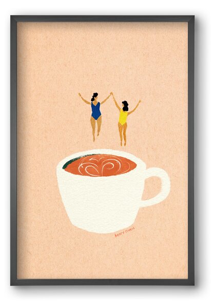 Coffee party - falikép keretben | artbridge