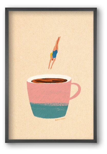 Hello Coffee - falikép keretben | artbridge