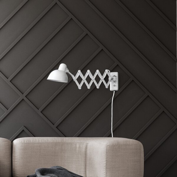 Fali Lámpa FRITZ HANSEN, Kaiser Idell 6718-W, dimmable, Fehér, Nappali, Fém, Dizájn