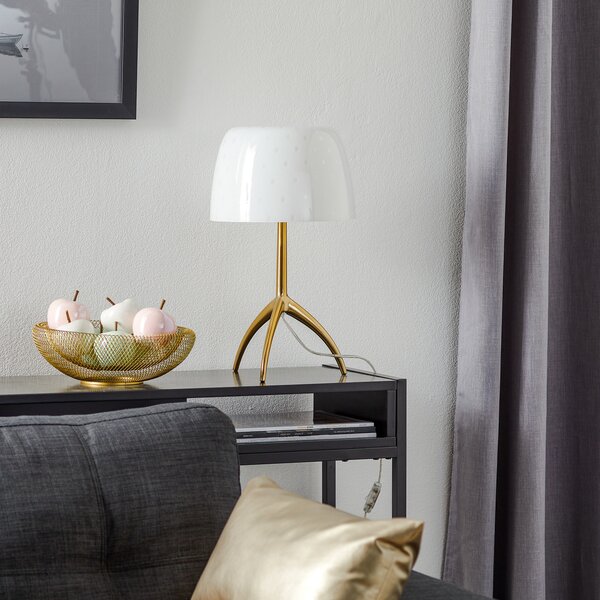 Asztali lámpa Foscarini, Lumiere, Fehér, Nappali, Üveg, Dizájn