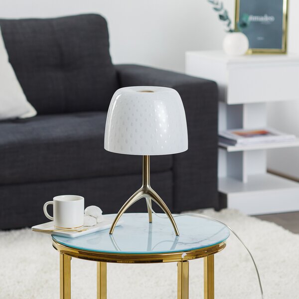 Asztali lámpa Foscarini, Lumiere, dimmable, Fehér, Nappali, Üveg, Dizájn