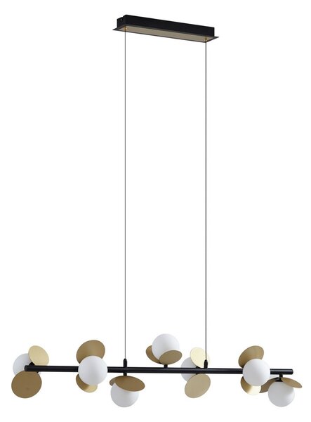 Függőlámpa Lucande, Pallo, dimmable, Fekete, Étkező, Fém, Modern