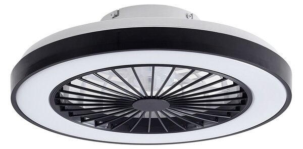 Teleo LED Mennyezeti ventilátor Fekete - Lindby Lindby, Teleo, dimmable, Fekete, Nappali, Műanyag, Modern