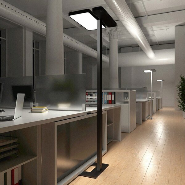 Állólámpa Arcchio, Aila, dimmable, Fekete, Dolgozószoba / iroda, Alumínium, Modern