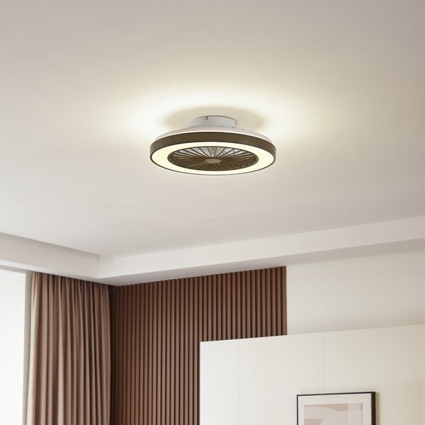Teleo LED Mennyezeti ventilátor Fekete - Lindby Lindby, Teleo, dimmable, Fekete, Nappali, Műanyag, Modern