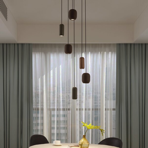 Függőlámpa Lucande, Narion, dimmable, Többszínű, Étkező, Fém, Modern