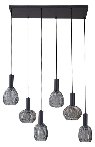 Függőlámpa Lindby, Tolli, dimmable, Szürke, Nappali, Üveg, Modern