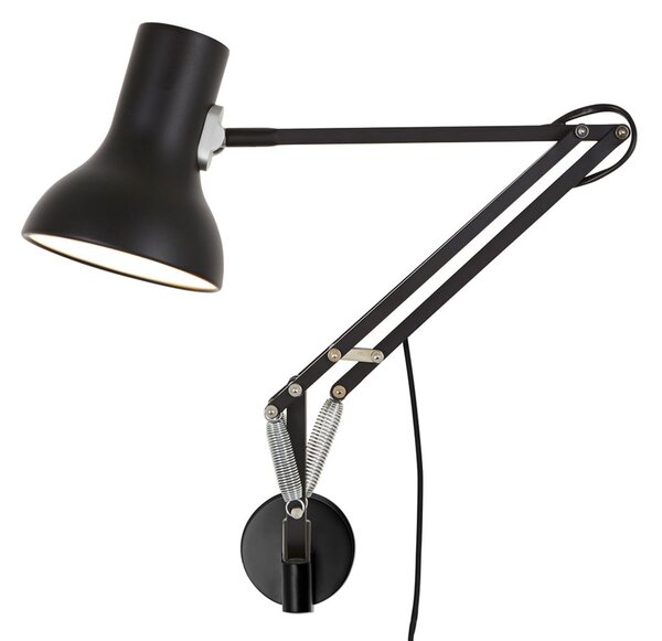 Fali Lámpa Anglepoise, Type 75, Fekete, Dolgozószoba / iroda, Fém, Indusztriális dizájn