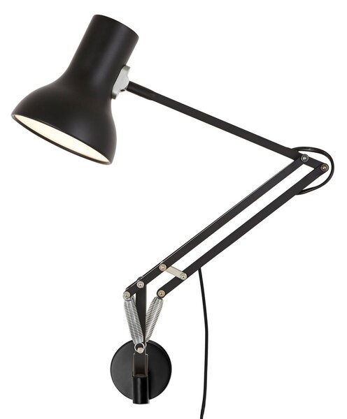 Fali Lámpa Anglepoise, Type 75, Fekete, Dolgozószoba / iroda, Fém, Indusztriális dizájn