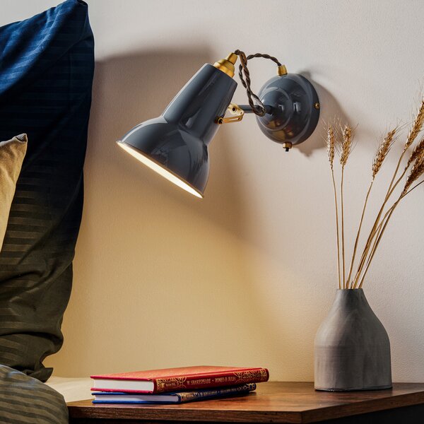 Fali Lámpa Anglepoise, Original 1227 Brass, dimmable, Szürke, Nappali, Fém, Indusztriális dizájn