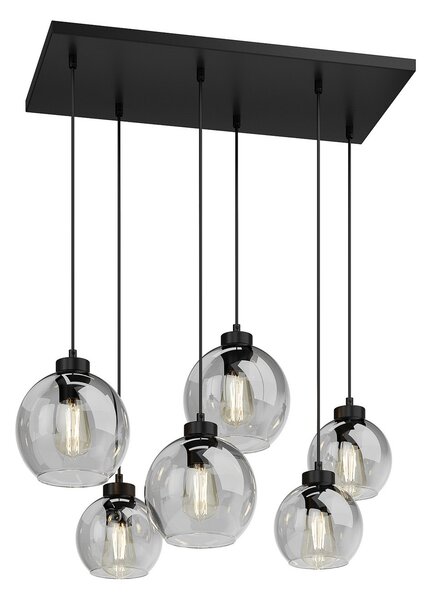 Függőlámpa TK Lighting, Cubus, dimmable, Szürke, Nappali, Üveg, Modern