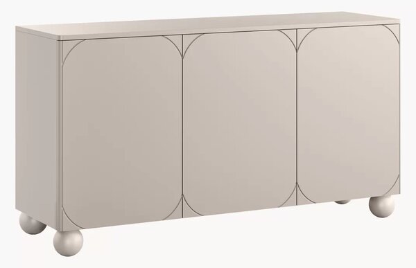 Sonatia II háromajtós komód 150 cm - kasmír / gömb alakú lábak