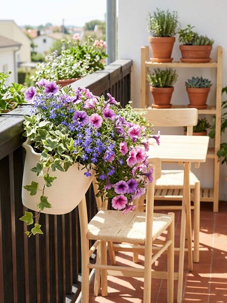 Sinsay - Hullámos peremű balkon virágcserép - fehér