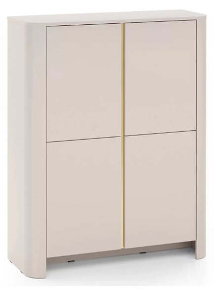 Sorrenti magas komód 103 cm - kasmír / arany