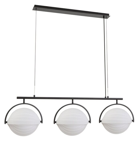Függőlámpa Lucande, Helva, dimmable, Fehér, Nappali, Műanyag, Skandináv