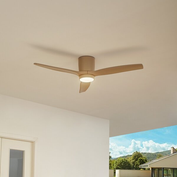 Sorin LED kültéri mennyezeti ventilátor bézs Lucande, Sorin, Bézs, Erkély, Fém, Modern