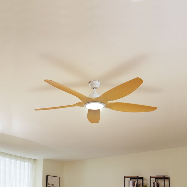 Omendo LED mennyezeti ventilátor fehér CCT DC csendes Lucande, Omendo, dimmable, Fehér, Nappali, Fém, Modern
