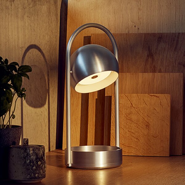 Asztali lámpa FRANDSEN, Ball Portable, dimmable, Fémes, Nappali, Fém